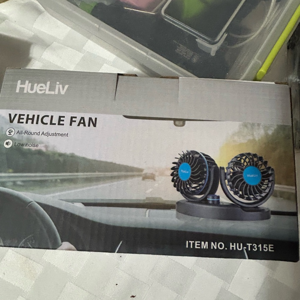 Dual Black Vehicle Fan